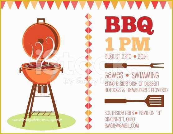 Free Downloadable Bbq Invitation Template Of Retro Bbq Invitation Template Royalty Free Stock Vector