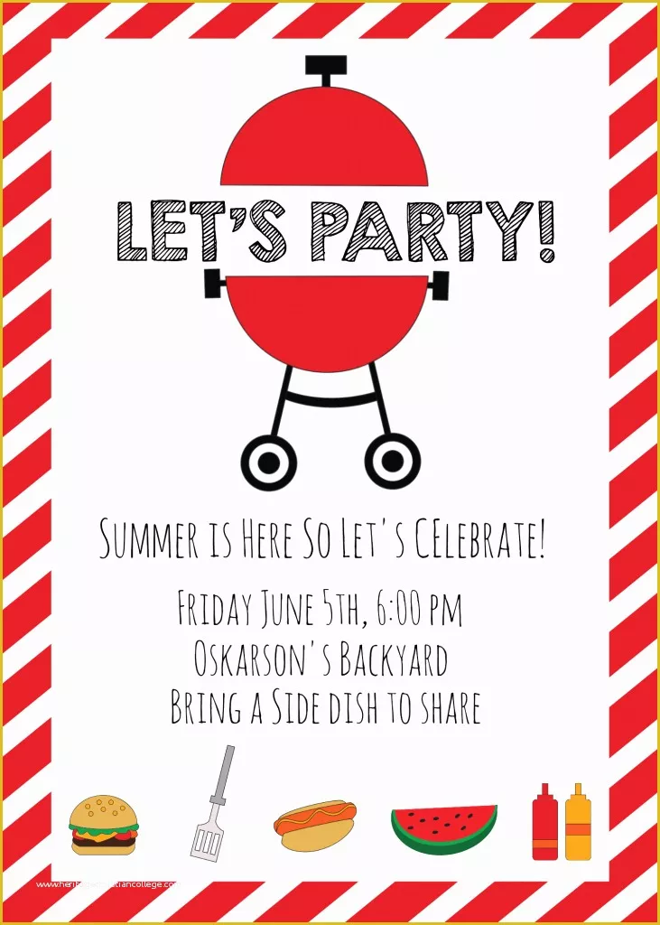 Free Downloadable Bbq Invitation Template Of Summer Bbq Invitations and Ideas