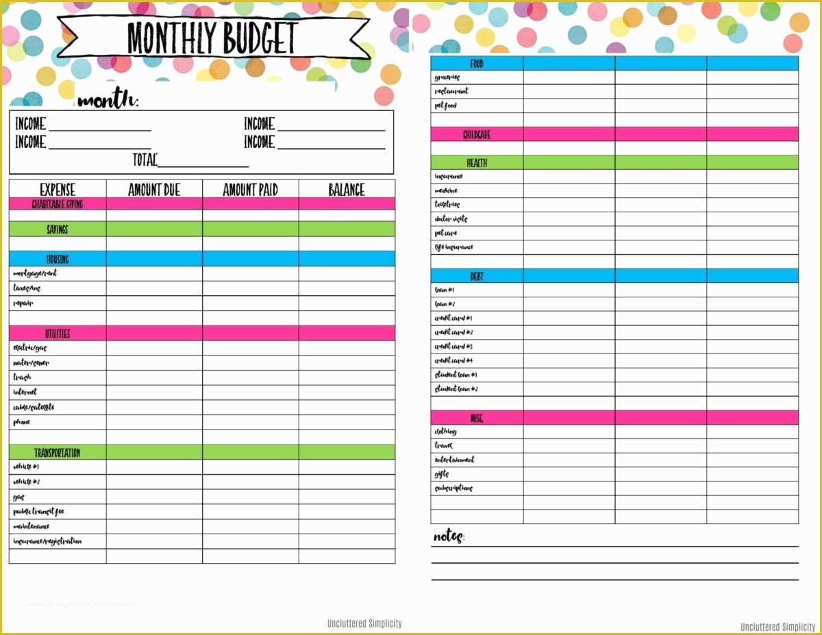 Free Downloadable Budget Template Of Free Printable Bud Planning Worksheets