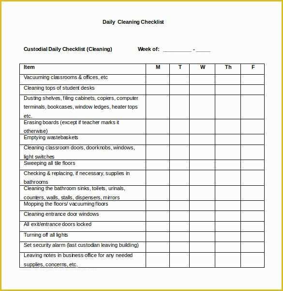 Free Downloadable Checklist Templates Of 15 Word Checklist Templates Free Download