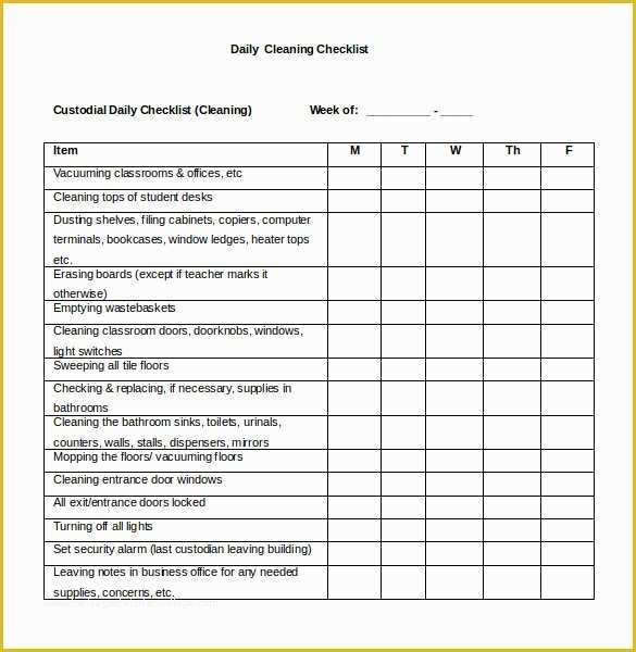 Free Downloadable Checklist Templates Of 15 Word Checklist Templates Free Download