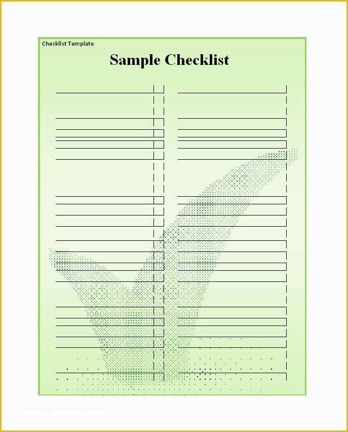 Free Downloadable Checklist Templates Of 51 Free Printable to Do List & Checklist Templates Excel