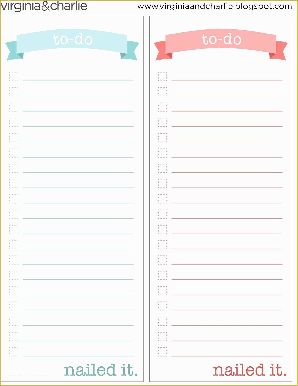 Free Downloadable Checklist Templates Of Editable to Do List Template Templates Data
