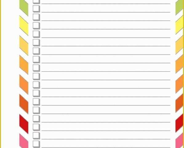Free Downloadable Checklist Templates Of Free Printable Blank Checklist Half Page