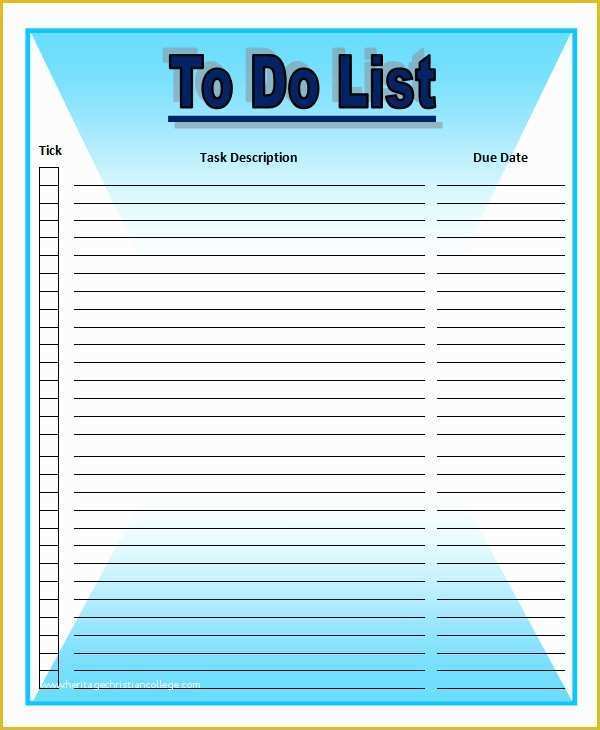 Free Downloadable Checklist Templates Of to Do List Template 16 Download Free Documents In Word