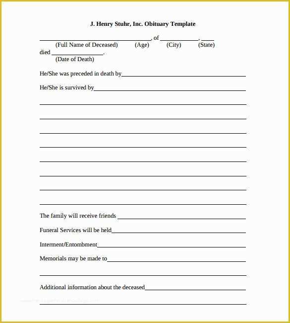 Free Downloadable Obituary Program Templates Of 13 Printable Obituary Templates