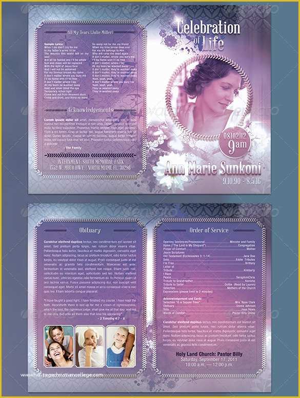 Free Downloadable Obituary Program Templates Of 14 Obituary Program Template Free Download