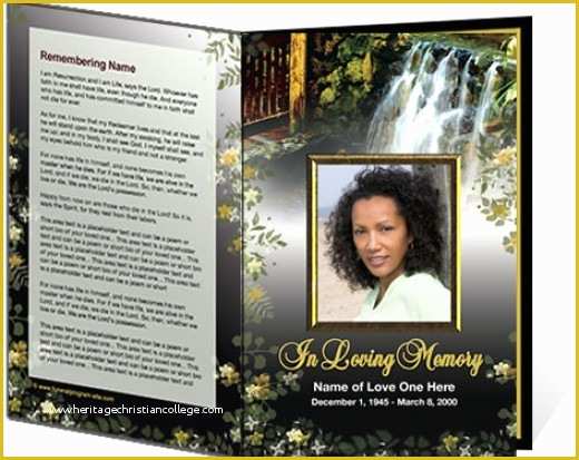 Free Downloadable Obituary Program Templates Of Daybreakjyhz Samples Of Funeral Programs Templates