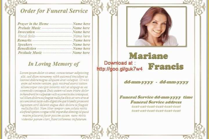 Free Downloadable Obituary Program Templates Of Printable Funeral Program Templates On Pinterest