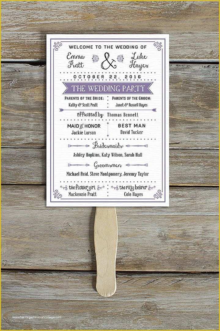 Free Downloadable Wedding Program Templates Of 17 Unique and Free Printable Wedding Programs