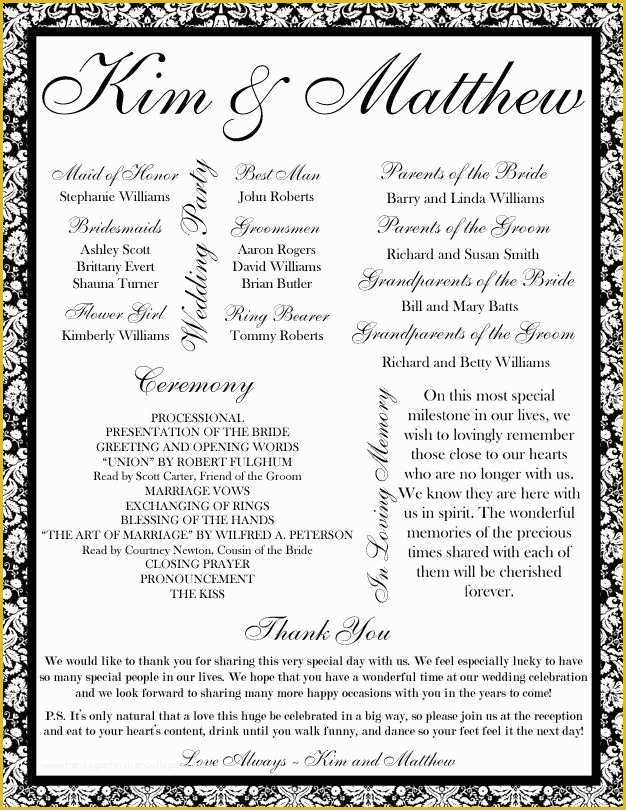 Free Downloadable Wedding Program Templates Of 35 Best Printable Wedding Programs Images On Pinterest