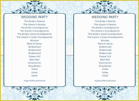 Free Downloadable Wedding Program Templates Of 67 Wedding Program Template Free Word Pdf Psd