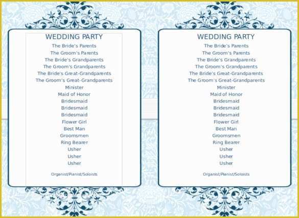 Free Downloadable Wedding Program Templates Of 67 Wedding Program Template Free Word Pdf Psd