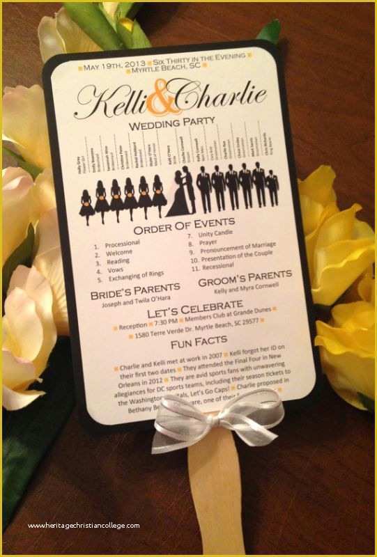 Free Downloadable Wedding Program Templates Of A Round Up Of Free Wedding Fan Programs B Lovely events