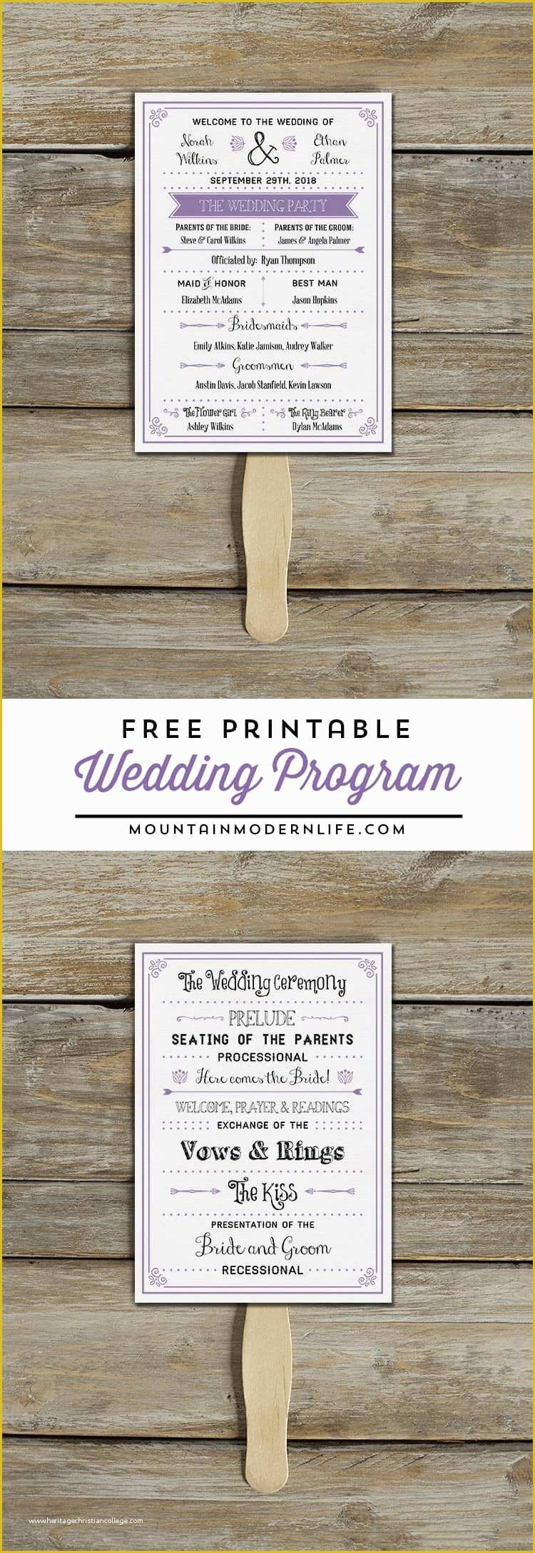 Free Downloadable Wedding Program Templates Of Free Printable Wedding Program