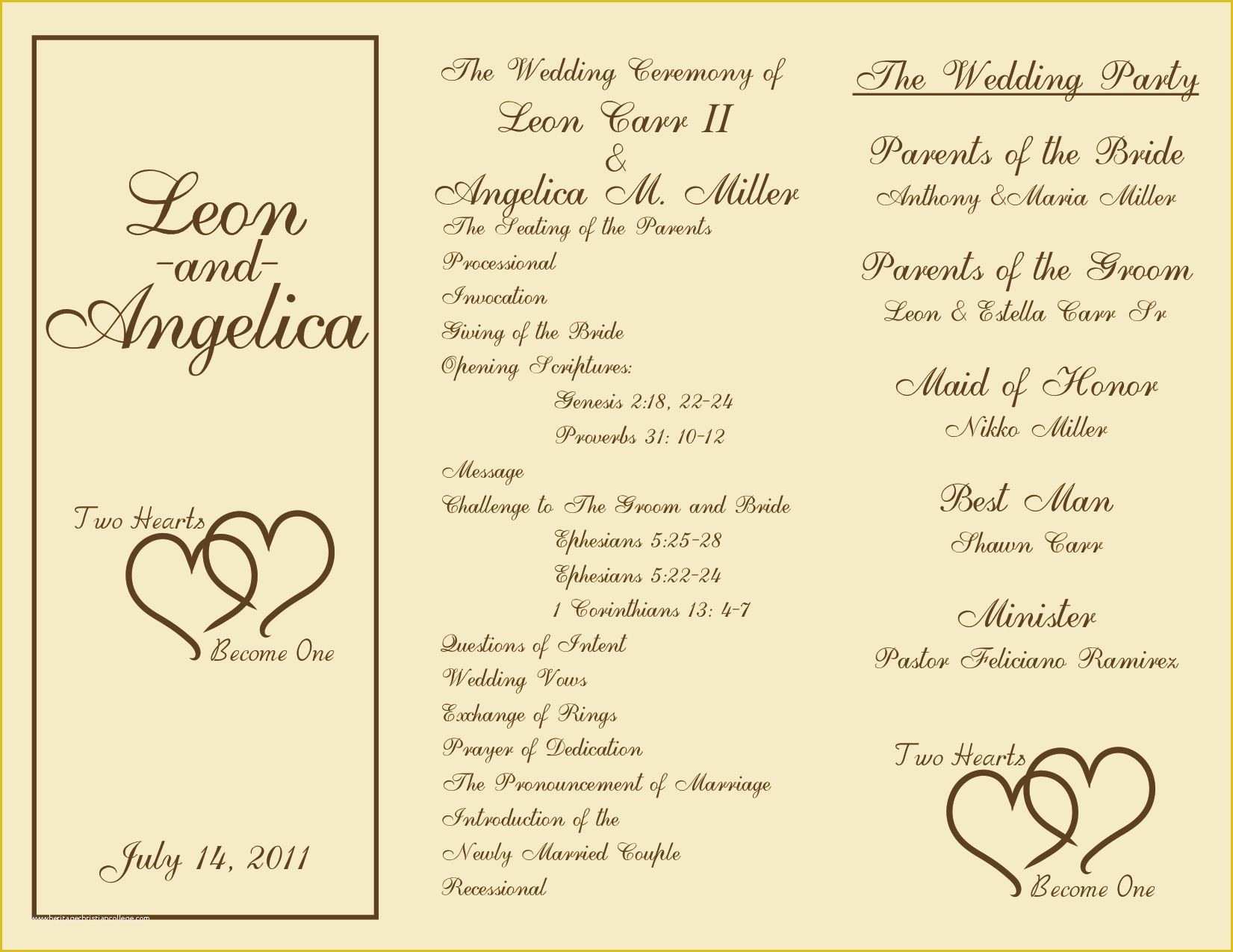 Free Downloadable Wedding Program Templates Of Printable Wedding Programs On Pinterest