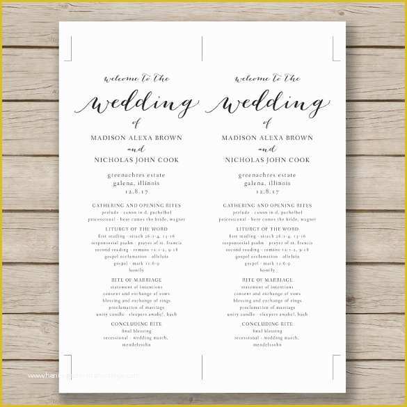 Free Downloadable Wedding Program Templates Of Wedding Program Template 41 Free Word Pdf Psd