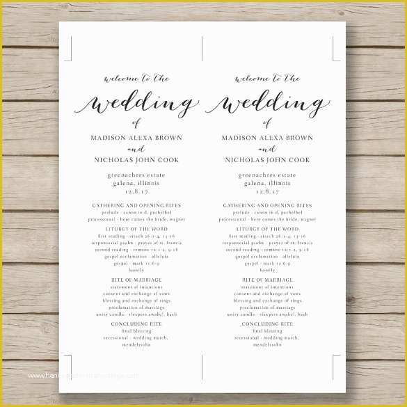 Free Downloadable Wedding Program Templates Of Wedding Program Template 41 Free Word Pdf Psd