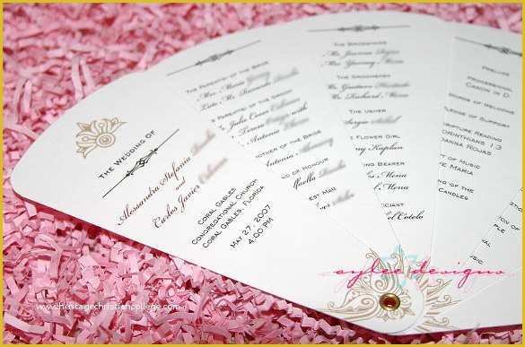 Free Downloadable Wedding Program Templates Of Wedding Program Template 41 Free Word Pdf Psd