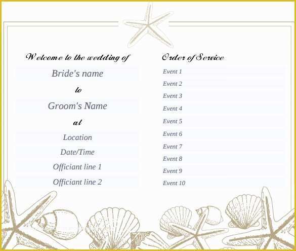 Free Downloadable Wedding Program Templates Of Wedding Program Template 41 Free Word Pdf Psd