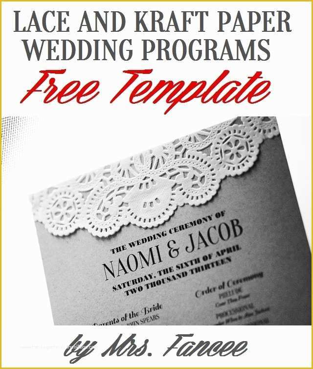 Free Downloadable Wedding Program Templates Of Wedding Program Template Mrs Fancee