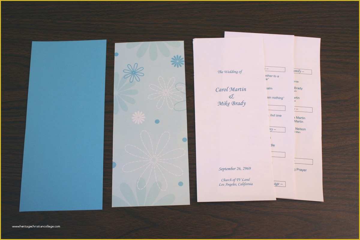 Free Downloadable Wedding Program Templates Of Wedding Program Template