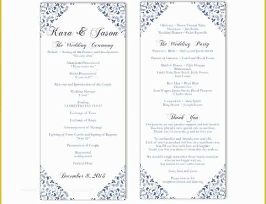 Free Downloadable Wedding Program Templates Of Wedding Program Template Word