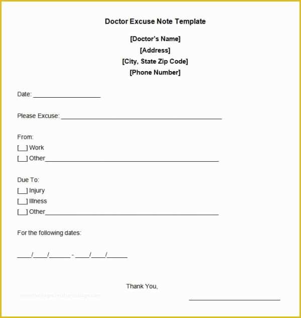 Free Dr Excuse Template Of 31 Doctors Note Templates Pdf Doc