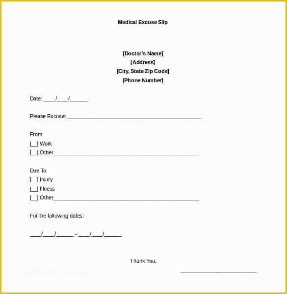 Free Dr Excuse Template Of 31 Doctors Note Templates Pdf Doc