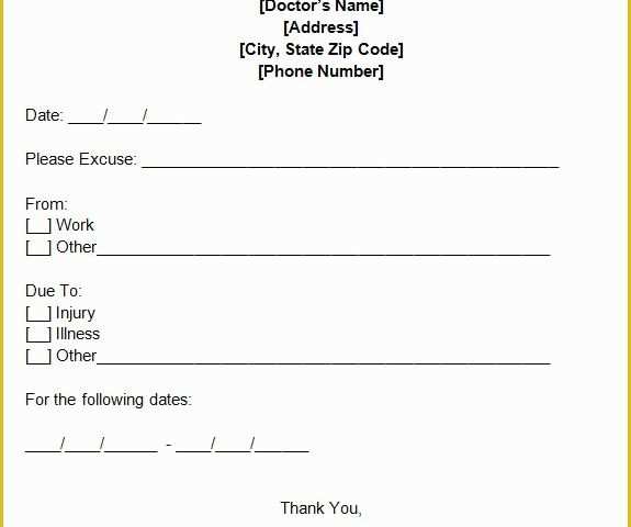 Free Dr Excuse Template Of 33 Doctors Note Samples Pdf Word Pages