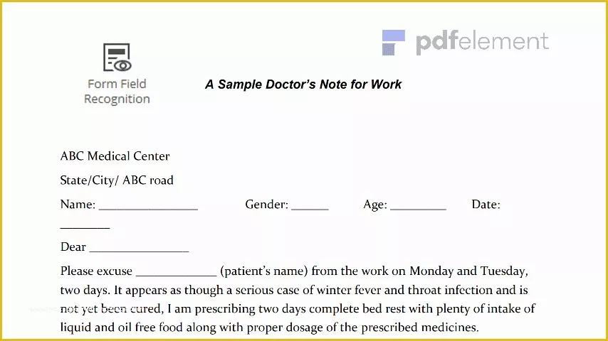 Free Dr Excuse Template Of Doctors Note for Work Template Download Create Fill and