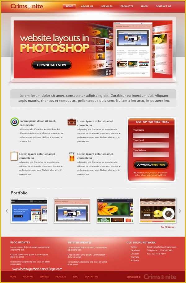 Free Dreamweaver Templates Of Corporate Website Psd Template Graphicsfuel