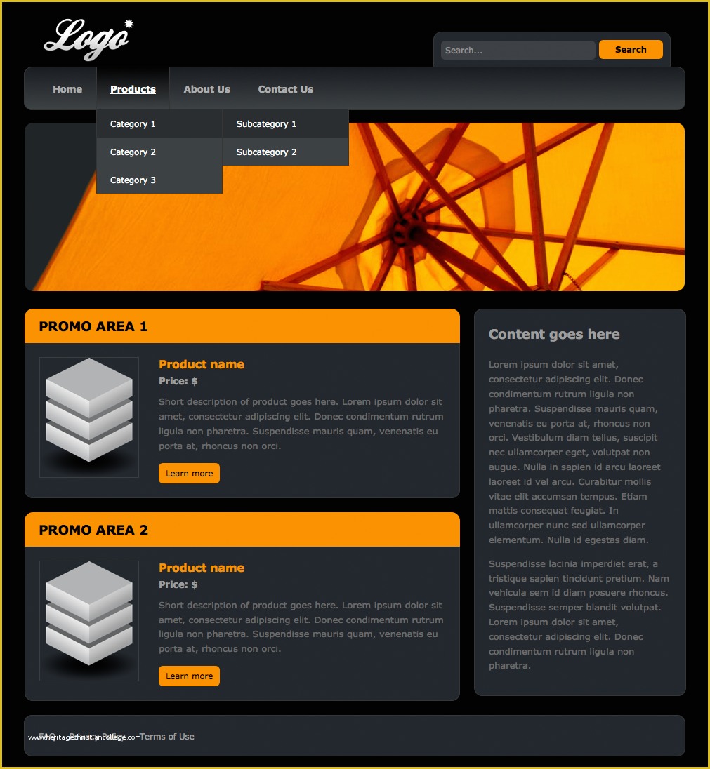 Free Dreamweaver Templates Of Dreamweaver Templates