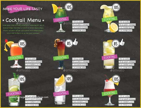 Free Drink Menu Template Download Of Cocktail Menu Templates – 54 Free Psd Eps Documents