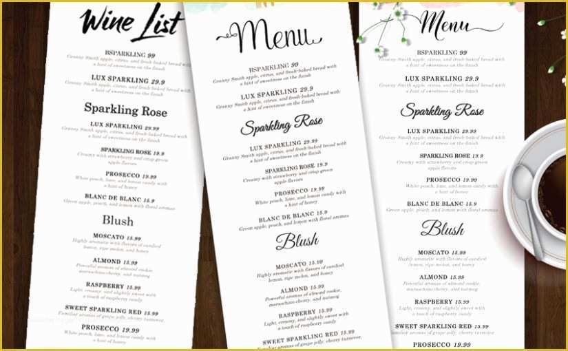 Free Drink Menu Template Download Of Download Wedding Drink Menu Template Free – Free Template