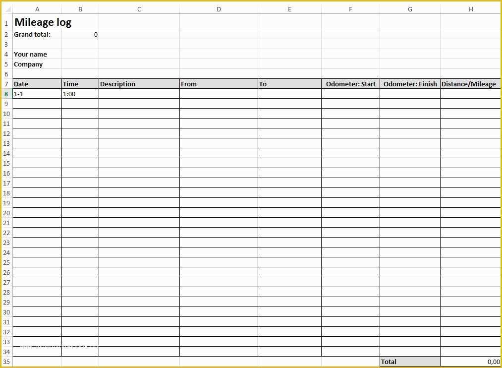Free Drone Logbook Template Of 10 Best S Of Irs Mileage Log form Free Printable