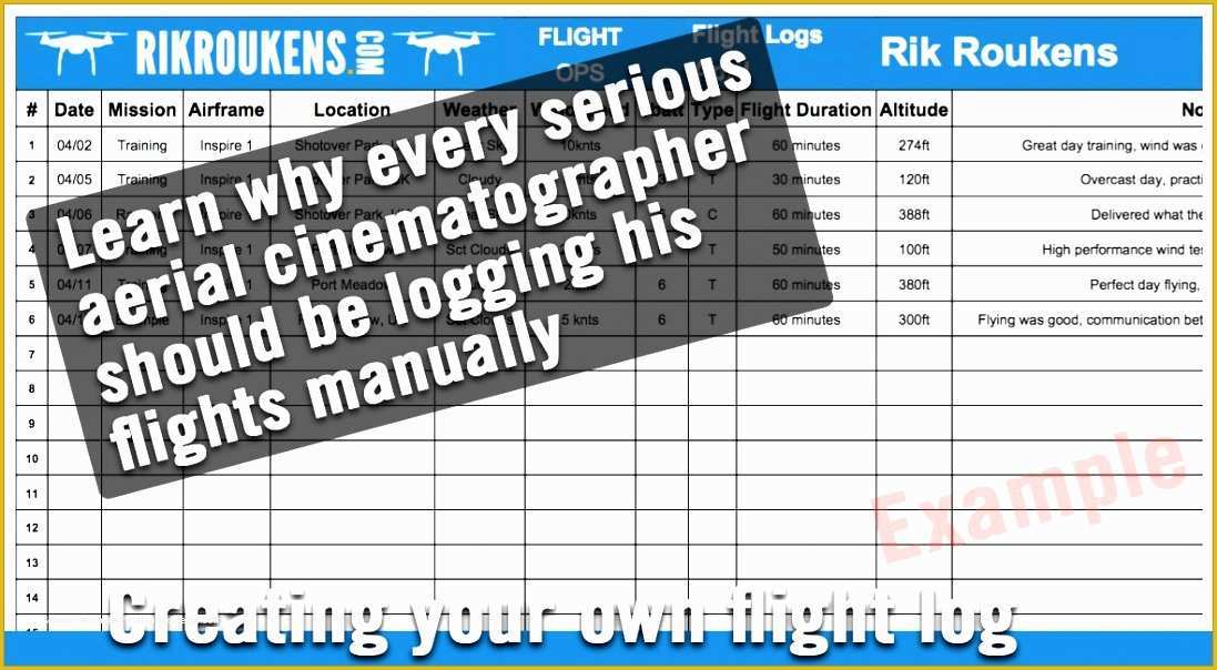 Free Drone Logbook Template Of 3 Flight Log Book Template