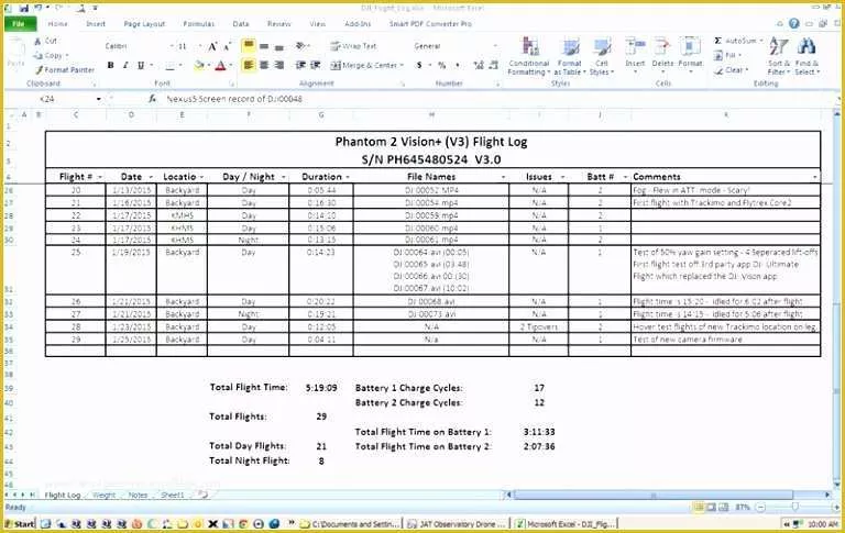 44 Free Drone Logbook Template