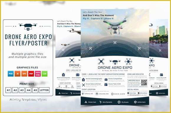 Free Drone Logbook Template Of Drone Aero Expo Flyer by Arvaone Shop On Creative Market