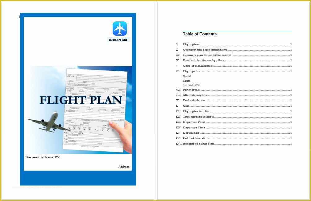 Free Drone Logbook Template Of Flight Plan Template Microsoft Word Templates