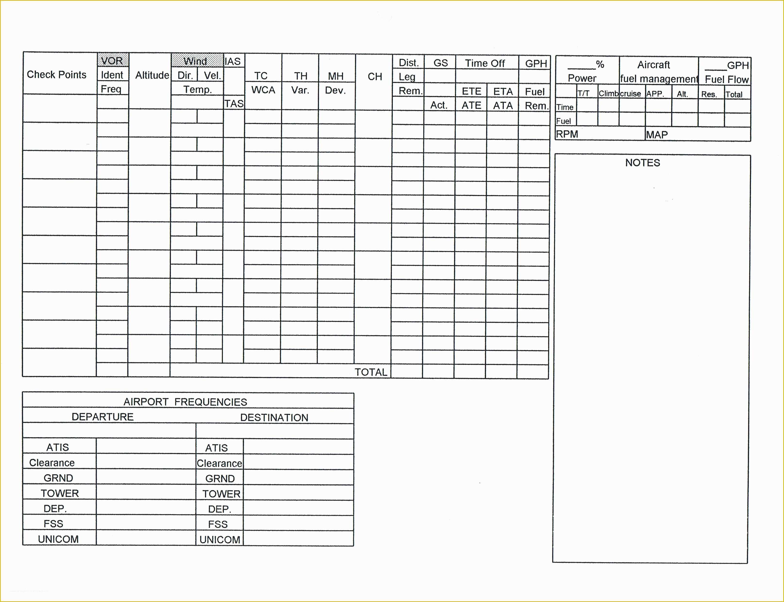 Free Drone Logbook Template Of Flight Planning