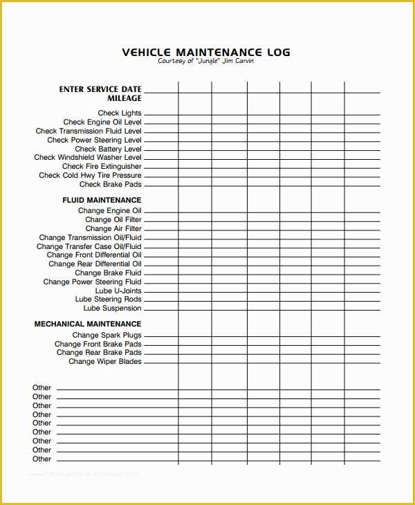 Free Drone Logbook Template Of Image Result for Excel Vehicle Maintenance Log