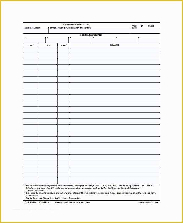 Free Drone Logbook Template Of Munication Log Template – 8 Free Word Pdf Documents