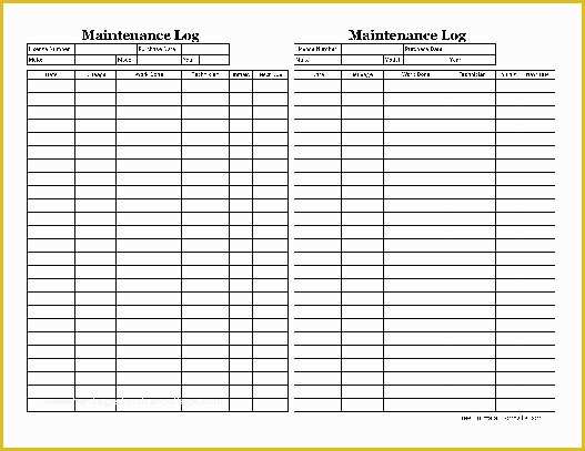 Free Drone Logbook Template Of Vehicle Maintenance forms