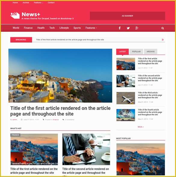 Free Drupal 8 Templates Of 19 News Drupal themes &amp; Templates