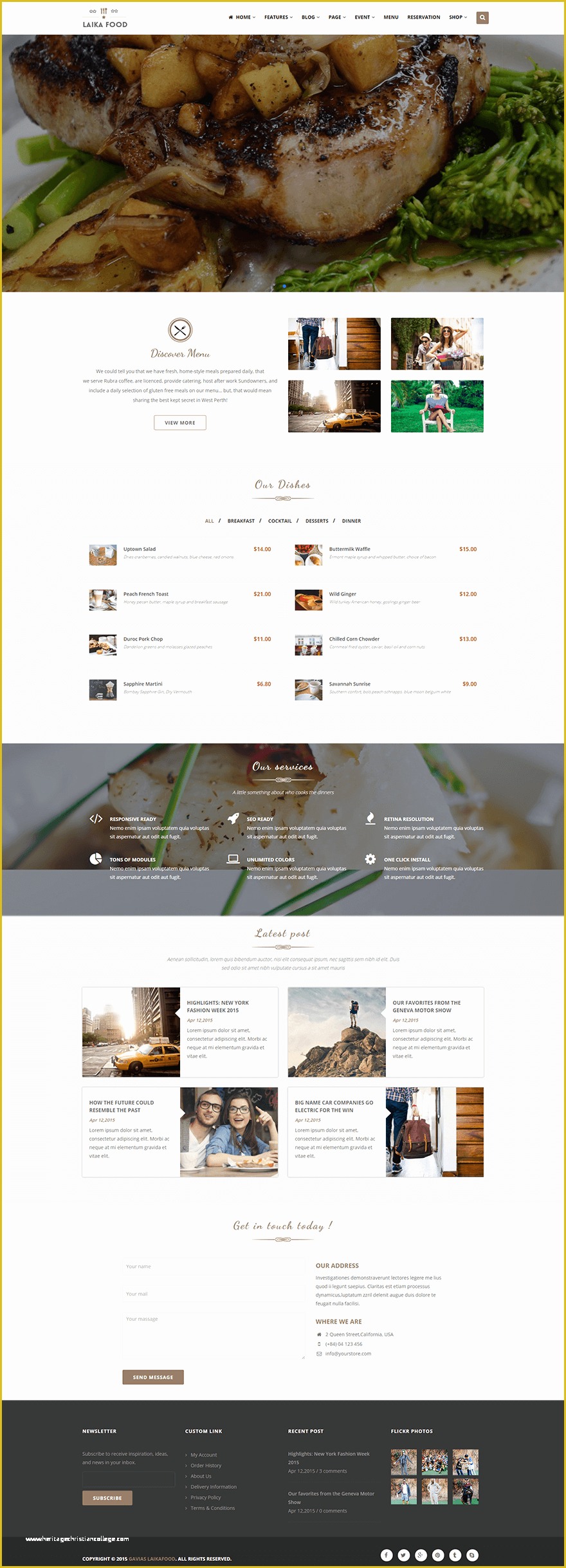 Free Drupal 8 Templates Of 8 Best Food Drupal themes & Templates