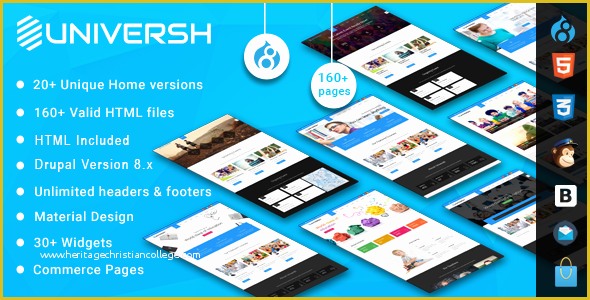 Free Drupal 8 Templates Of Universh – Multipurpose Drupal 8 theme