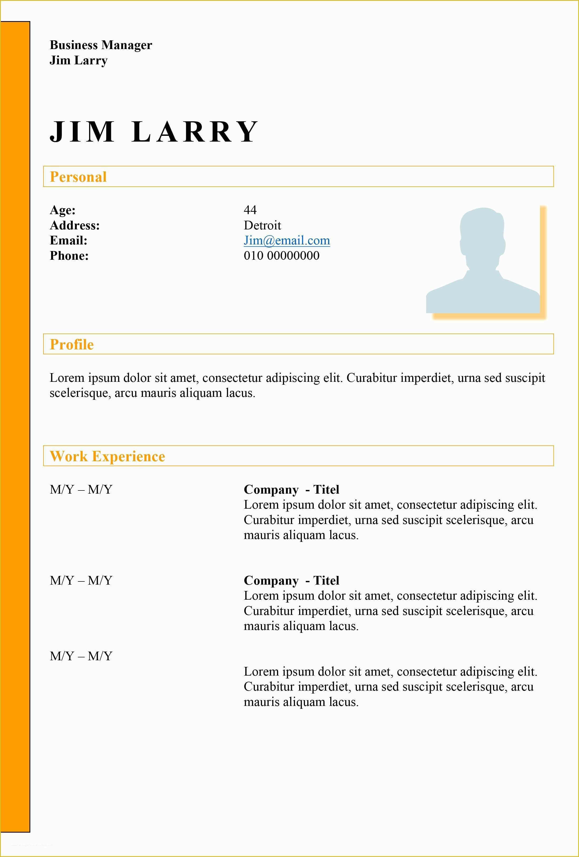 Free Dynamic Resume Templates Of Yellow Line Dynamic Resume Template for Free