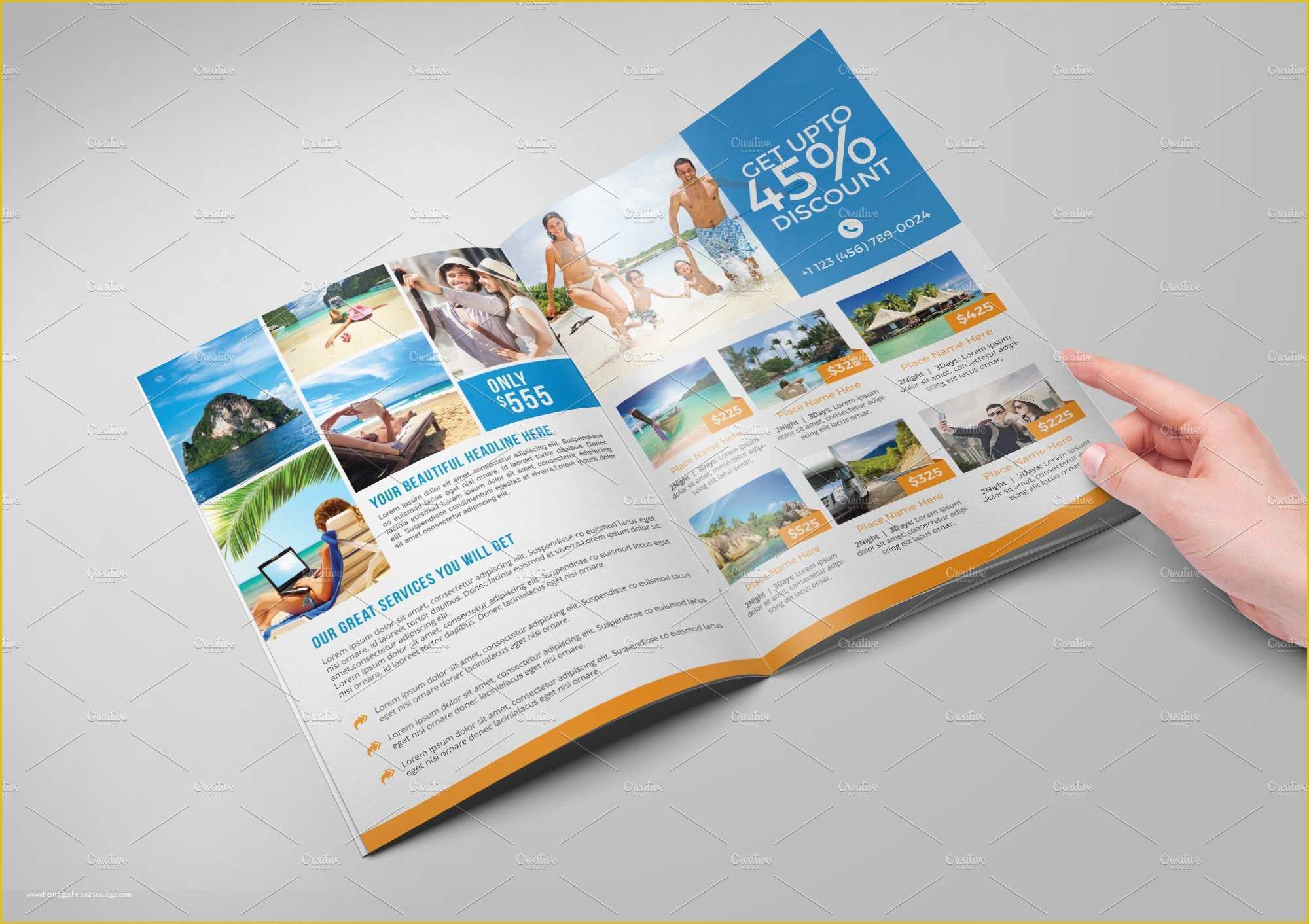 Free E Brochure Design Templates Of Travel Agency Bi Fold Brochure Brochure Templates