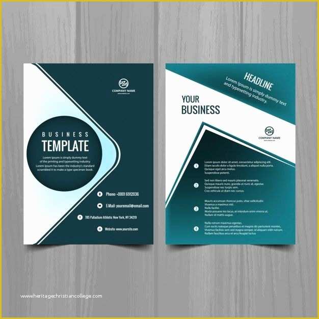 Free E Brochure Design Templates Of Turquoise Brochure Template Vector